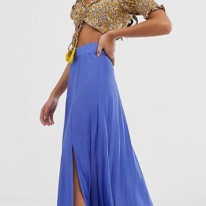 ASOS DESIGN column pleated city maxi skirt